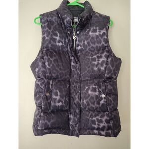 Michael Kors Black Leopard Print Vest